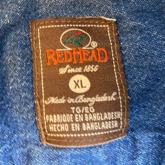 RedHead Mens Shirt XL Green Plaid Button-Up Long Sleeve 100% Cotton Casual Outdo - Picture 3 of 11